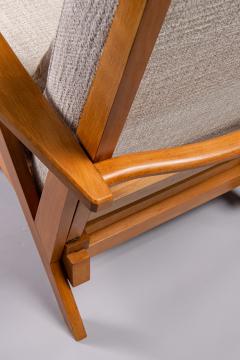 Pair of Reclining Armchairs in Beech France 1950s - 2738151