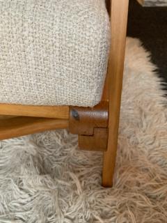 Pair of Reclining Armchairs in Beech France 1950s - 2738153