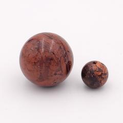 Pair of Red Jasper Matrix Spheres - 3356597