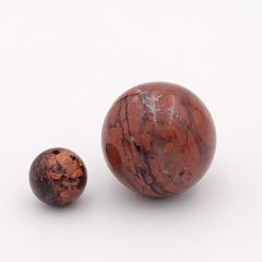 Pair of Red Jasper Matrix Spheres - 3356599