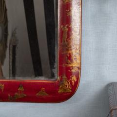 Pair of Red Lacquered Chinoiserie Mirrors - 1100012