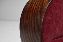 Pair of Red Mohair Armchairs Europe 1930s - 4556293