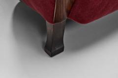 Pair of Red Mohair Armchairs Europe 1930s - 4556295