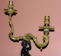 Pair of Regence Bronze Putti Sconces - 2120056