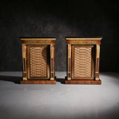 Pair of Regency Brass Inlaid Side Cabinets attrb to Louis Constantin Le Gaigneur - 4557676