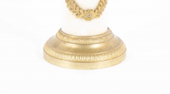 Pair of Regency Bronze Marble Classical Putti Candlesticks - 2679498