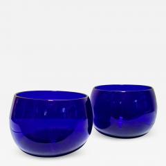 Pair of Regency Cobalt Blue Glass Finger Bowls circa 1820 - 2596679
