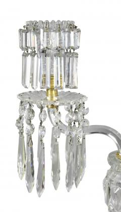 Pair of Regency Cut Glass Gilt Bronze Candelabra Attributed to Parker Perry - 4129463