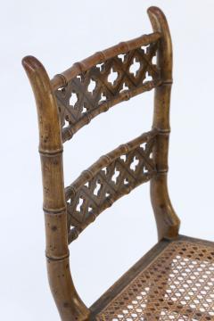 Pair of Regency Faux Bamboo Chairs - 1406351