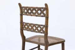 Pair of Regency Faux Bamboo Chairs - 1406368