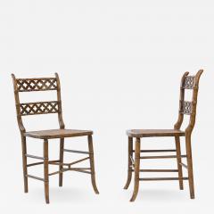 Pair of Regency Faux Bamboo Chairs - 1412401