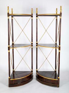 Pair of Regency Faux Rosewood Regency 3 Tier Etageres - 4581052