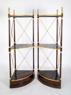 Pair of Regency Faux Rosewood Regency 3 Tier Etageres - 4581053