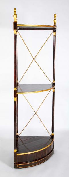 Pair of Regency Faux Rosewood Regency 3 Tier Etageres - 4581054
