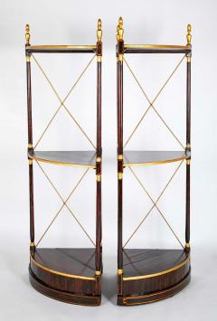 Pair of Regency Faux Rosewood Regency 3 Tier Etageres - 4581055