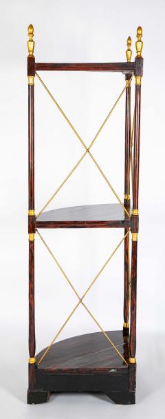 Pair of Regency Faux Rosewood Regency 3 Tier Etageres - 4581056