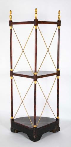 Pair of Regency Faux Rosewood Regency 3 Tier Etageres - 4581057