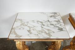 Pair of Regency Giltwood Lion Paw Console Tables - 4598647