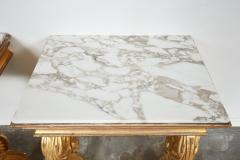 Pair of Regency Giltwood Lion Paw Console Tables - 4598648