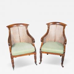 Pair of Regency Mahogany Caned Tub Chairs - 4526965