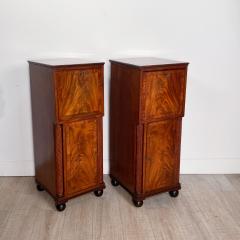 Pair of Regency Mahogany One Drawer Cabinet Pedestals England circa 1820 - 2716595