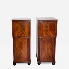 Pair of Regency Mahogany One Drawer Cabinet Pedestals England circa 1820 - 2720620