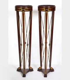 Pair of Regency Style Mahogany Pedestals by Grosfeld House - 1312436