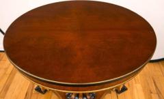 Pair of Regency Style Parcel Gilt and Ebonized Pedestal Tables - 205455