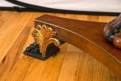 Pair of Regency Style Parcel Gilt and Ebonized Pedestal Tables - 205456