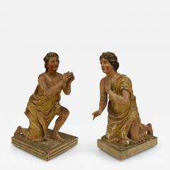 Pair of Renaissance Polychromed Kneeling Figures - 4297863