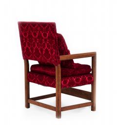 Pair of Renaissance Red Velvet Arm Chairs - 922873