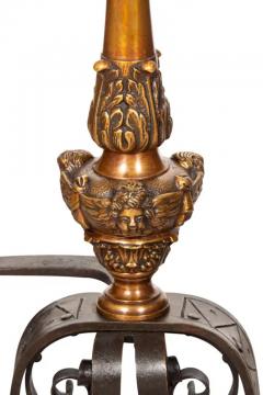 Pair of Renaissance Style Bronze Andirons - 4131060