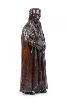 Pair of Renaissance Walnut Scholarly Figures - 4630407
