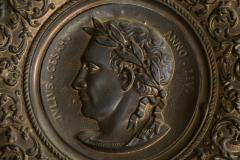 Pair of Repousses in Patinated Copper with Caesar and Vercingetorix 19th Century - 4394617