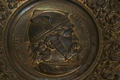 Pair of Repousses in Patinated Copper with Caesar and Vercingetorix 19th Century - 4394631