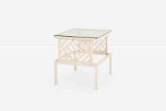 Pair of Richard L Sandfort Aluminum End Tables and Ottomans 1950 - 4207226