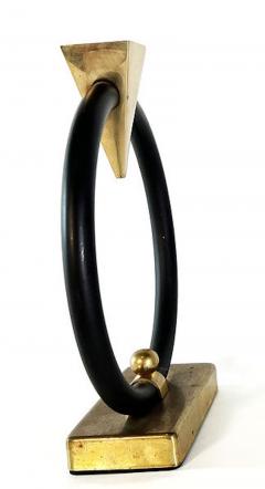 Pair of Ring Metal Candleholders XXXX - 4619389
