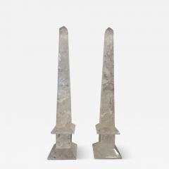 Pair of Rock Crystal Obelisks - 4222051