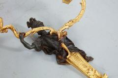 Pair of Rococo Bronze and Gilt Sconces - 3077971