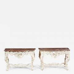 Pair of Rococo Console Tables - 3940354