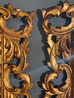 Pair of Rococo Style Frame Wall or Console Mirrors Carved Gilded Wood Surrounds - 2970014