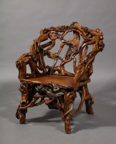 Pair of Root Chairs 20th C - 3161539