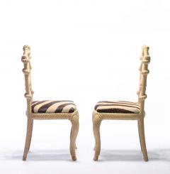 Pair of Rope Chairs from Viceroy Miami with Zebra Hide Upholstered Seats - 1975449