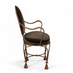 Pair of Rope and Tassel Gilt Arm Chairs - 1378702