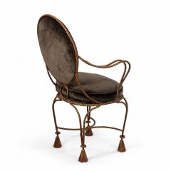 Pair of Rope and Tassel Gilt Armchairs - 4639943