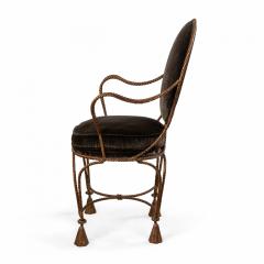 Pair of Rope and Tassel Gilt Armchairs - 4639946