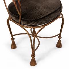 Pair of Rope and Tassel Gilt Armchairs - 4639948
