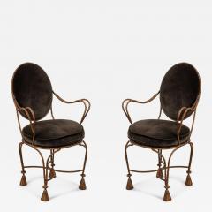 Pair of Rope and Tassel Gilt Armchairs - 4693662