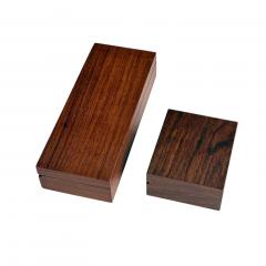 Pair of Rosewood Dresser Boxes w Lids 1960 - 4393797