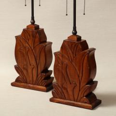 Pair of Rosewood Table Lamps - 2911656